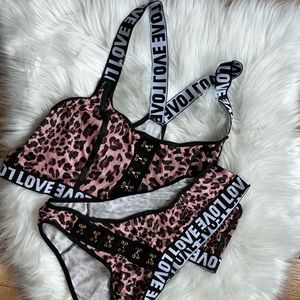 NWOT SHEIN Matching Leopard Print Lingerie Set